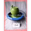 ceramic green ball mini water fountains indoor deco